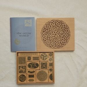 Celtic Rubber Stamp Box Set with Booklet